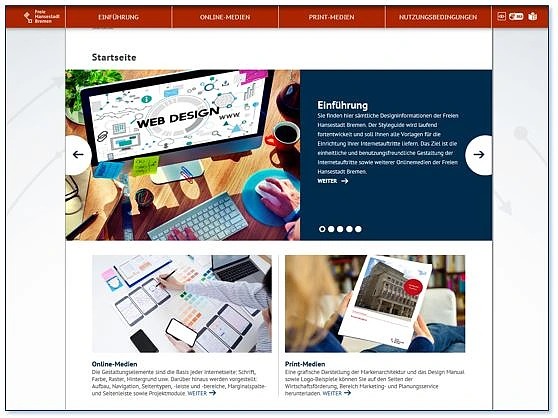 Seiten im Kacheldesign