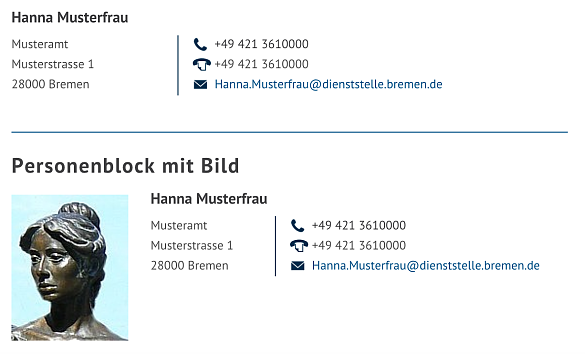 Ein Personenblock