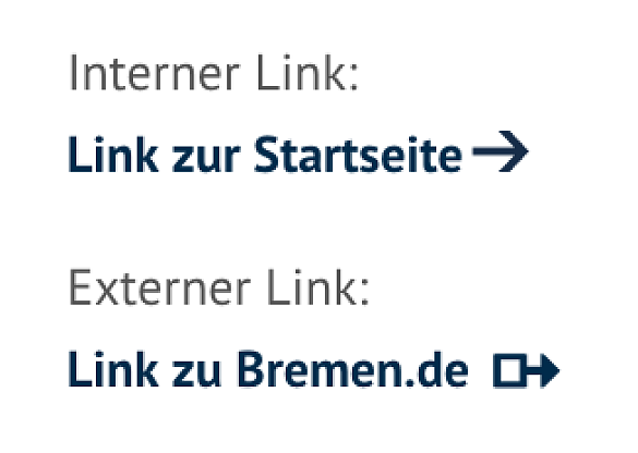 Bildschirmfoto von Links