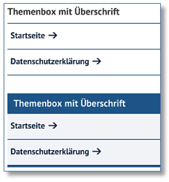 Beispielbild einer Textbox mit Überschrift