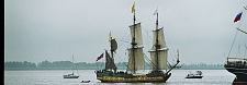 Ein Segelschiff vor Bremerhaven